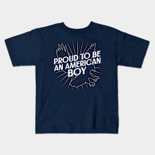 Proud to be an American Boy Fourth of July Kids T-Shirt